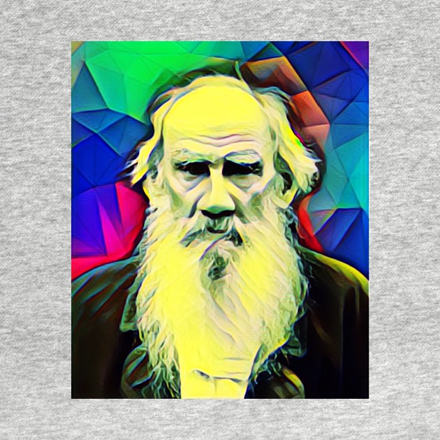 Leo Tolstoy Colourful Portrait | Leo Tolstoy Artwork 7 by JustLit